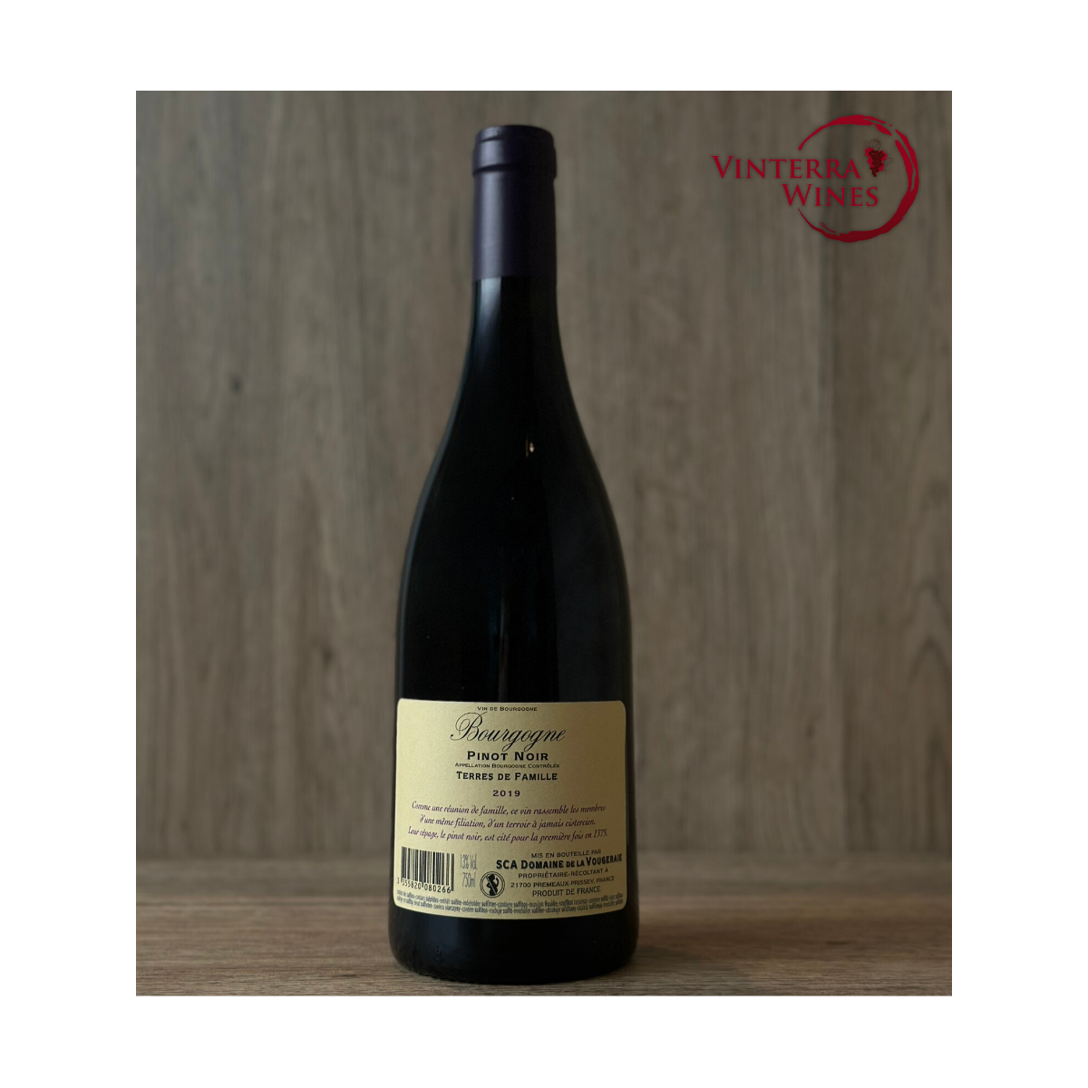 de la Vougeraie Bourgogne Rouge Regional "Terres de Famille" 2019 (750ml)