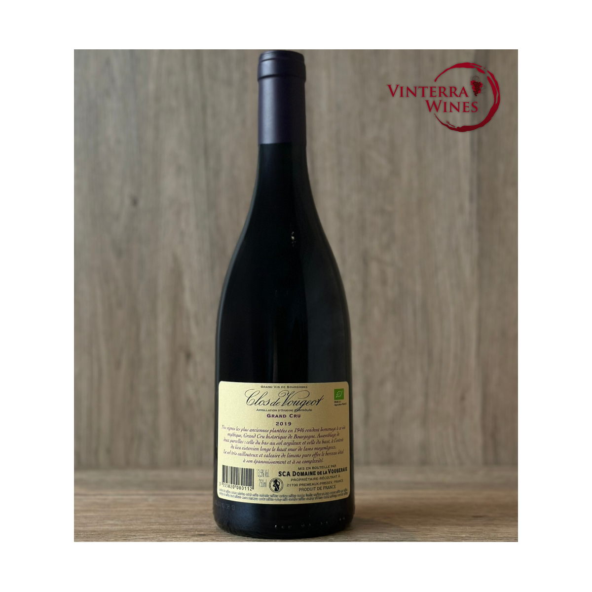 de la Vougeraie Clos Vougeot Grand Cru 2019 (750ml)